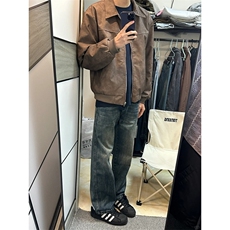 Bcare美式闪电纹牛仔裤男款秋季高街vibe裤子水洗高腰直筒微喇裤，男装夹克，星座1116A（原606A-3）