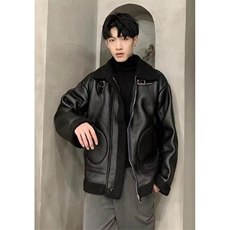 男士翻领夹克冬季青少年帅气休闲保暖外套ins时尚日系JX1984，男装夹克，星座1116A（原606A-3）
