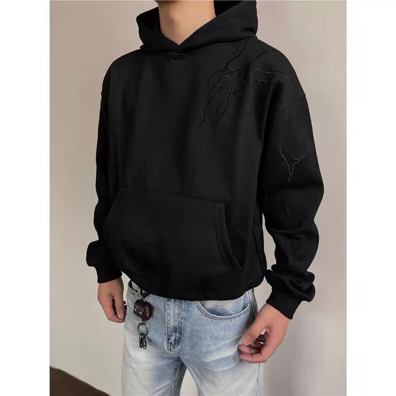 气质华棉复合350克刺绣卫衣潮流新款时尚文艺慵懒百搭WY236P48,男装卫衣,星座1013-5