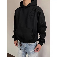 气质华棉复合350克刺绣卫衣潮流新款时尚文艺慵懒百搭WY236P48，男装卫衣，星座1013-5