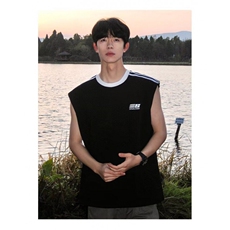 集团潮牌大码背心男夏季ins潮外穿运动健身无袖t恤男，男装Polo衫，四季星座505