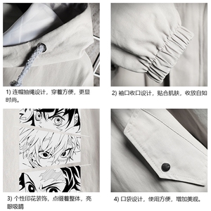 JK41176-P85 加棉款-P115 纯棉连帽夹克男士大码工装夹克男 网格图片
