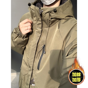 现货5W件冬季三防美式boxy解构连帽雪山冲锋衣棉衣男女棉服厚外套图片