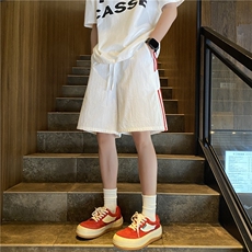 抖音品质夏季新款美式条纹运动宽松五分裤B315-K25792-特p25控48，男装牛仔裤，电商B315