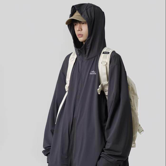 情侣冰丝防晒衣夏季连帽皮肤衣服日系户外防紫外线外套男F09，男装防晒衣，星座1116A-1（原606A）
