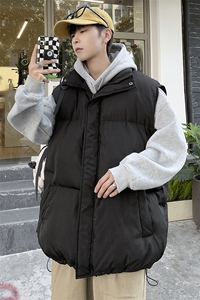 冬季情侣款港风棉马甲男士加厚立领棉背心潮流外套男潮MJ103-P85图片