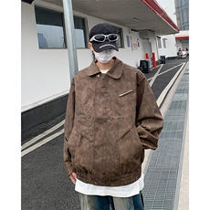 高街帅气皮衣男士韩版潮流宽松美式百搭2025春季ins外套W6028-P79，男装皮衣，星座412-3