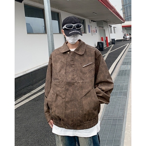 高街帅气皮衣男士韩版潮流宽松美式百搭2025春季ins外套W6028-P79图片