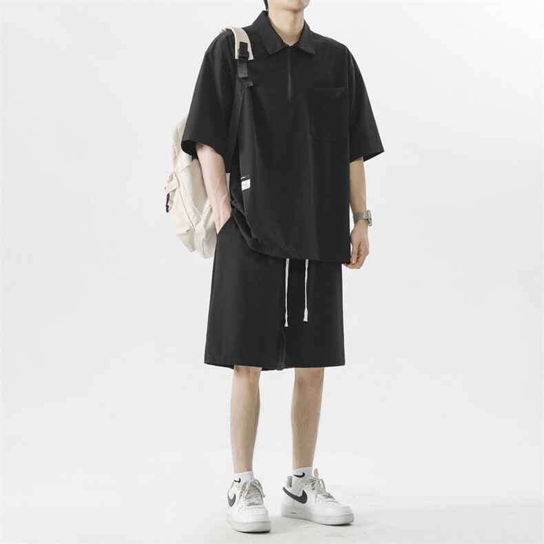 夏季清爽套装休闲时尚短袖短裤一套搭配夏天高端帅气TZ21-特批-70,男装休闲套装,星座718
