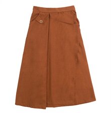 棉麻纯色半身裙2025年夏季文艺潮流简约时尚百搭，女装半身裙，风姿绰