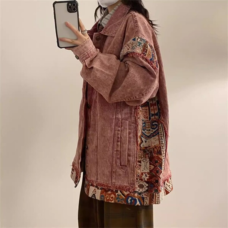 春秋牛仔外套男毛边休闲痞帅潮牌水洗复古宽松男女夹克JK111P73,男装工装外套,星座1013-5