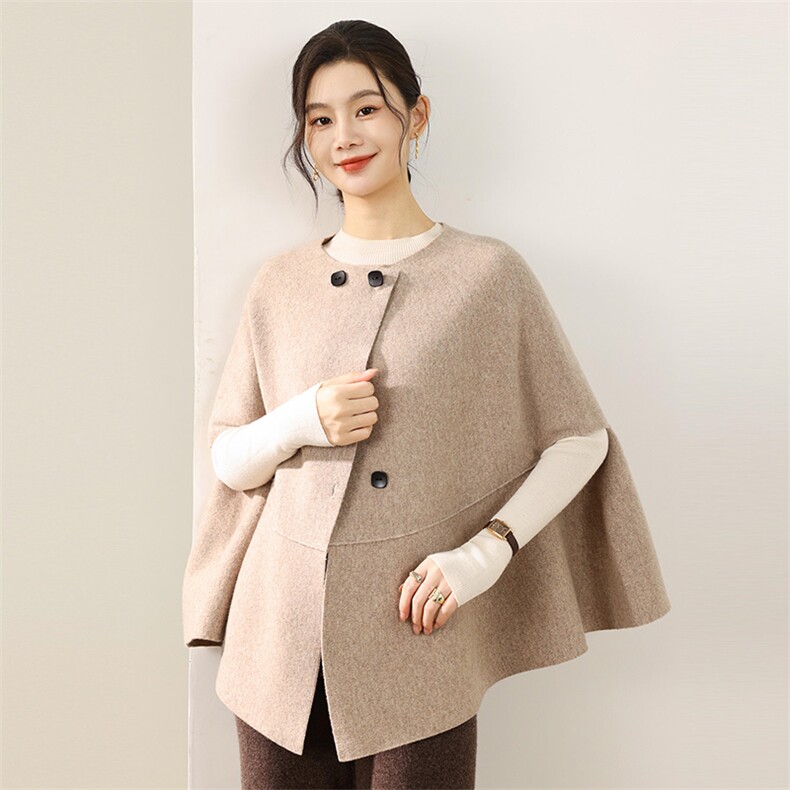 2025年秋季新款百搭女士羊毛大衣，女装双面呢大衣，狄美羊绒