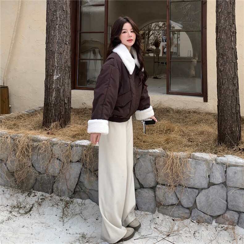 新款冬装羊羔毛领棉服（大货已出）,女装棉衣/棉服,2C222