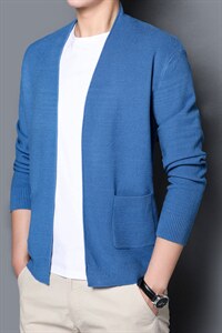 男士2023年春秋季新款长袖针织开衫青年商务休闲外套上衣男装图片