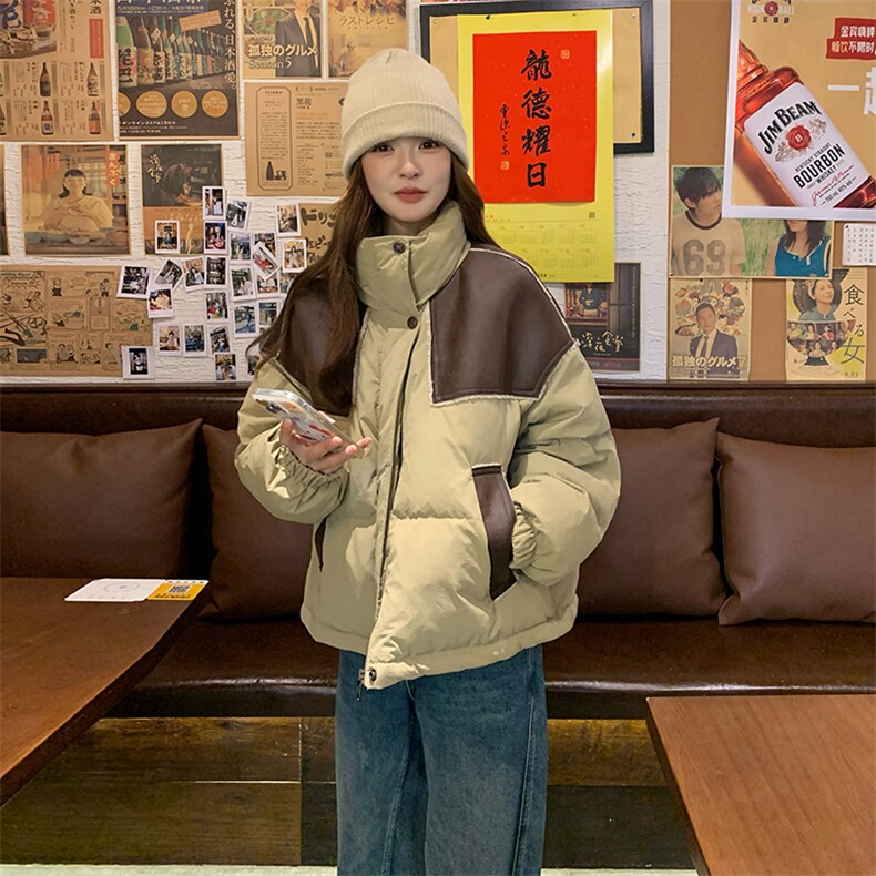 休闲轻薄羽绒服设计外套女冬季加厚时尚白鸭绒面包服6093P245P358,女装羽绒服,维壹