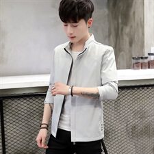 秋季外套男韩版潮修身帅气立领夹克休闲上衣棒球服J，男装夹克，星座509
