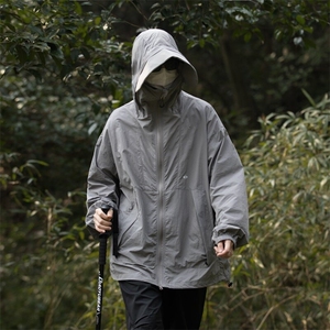 港风大码复古森系户外薄款男女连帽防晒服 XZ213-JKFS01-P65控78图片