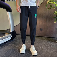 小脚卫裤男春秋款九分运动裤夏季男裤2023裤子痞帅休闲裤K107，男装休闲裤，星座1116A-2（原606A-1）