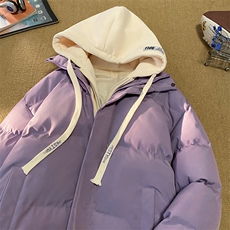 现货抖音得物供视频三防加厚羽绒假两件连帽棉衣外套棉服MY8062，男装棉衣，电商A486