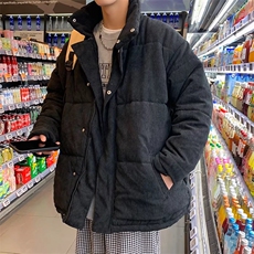 灯芯绒服男秋冬季加厚韩版面包服港风ins复古衣W2230-P77，男装棉衣，星座512-4
