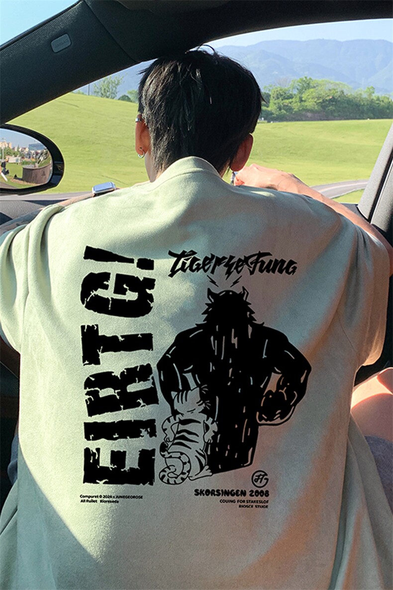量大优供视频重磅麂皮绒短袖T恤男JPDX241-特P19,男装T恤,电商B367