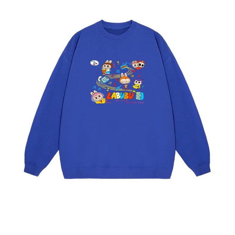 2025年秋季通勤长袖套头时尚百搭通勤简约休闲听音乐的拉布布，女装卫衣/绒衫，花可