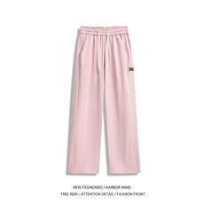 抖音品质夏季新款美式条纹冰丝宽松休闲裤B315-K25667-特p35控68，男装休闲裤，电商B315