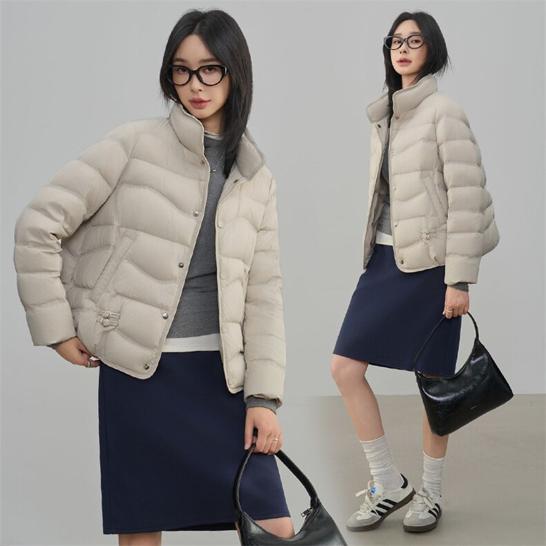 2025新款90白鸭绒羽绒服杜哪款常规无帽短款否保暖中古风白鸭绒,女装羽绒服,阳光伊恋