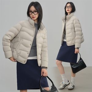 2025新款90白鸭绒羽绒服杜哪款常规无帽短款否保暖中古风白鸭绒图片