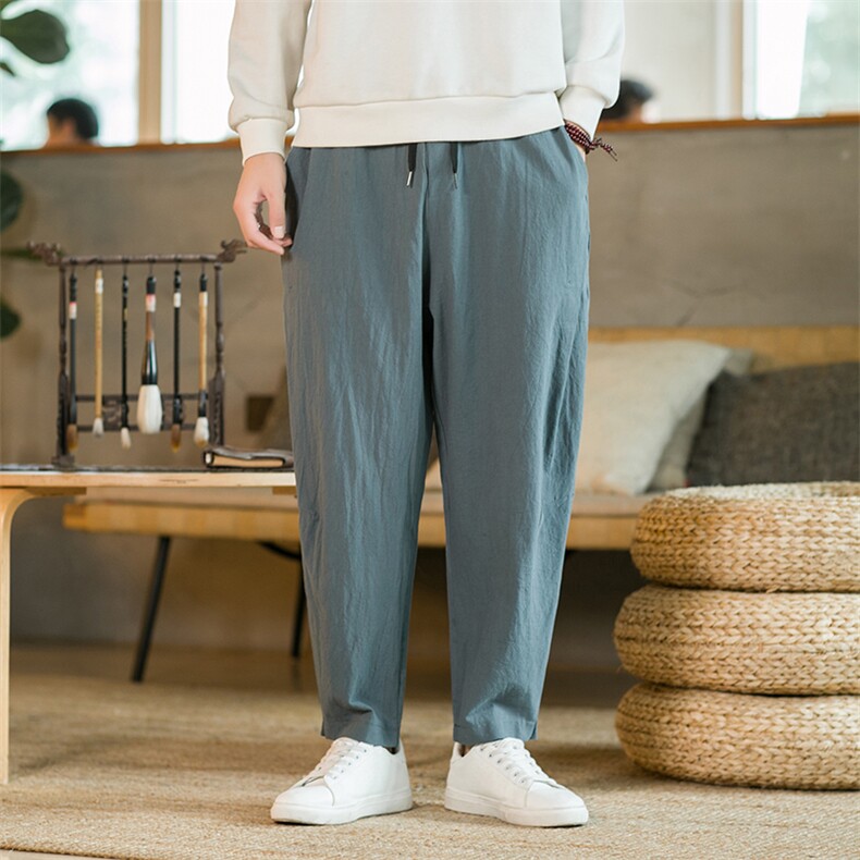 春夏新款风男士小脚裤男休闲裤XZ225-1-K90-P35图片