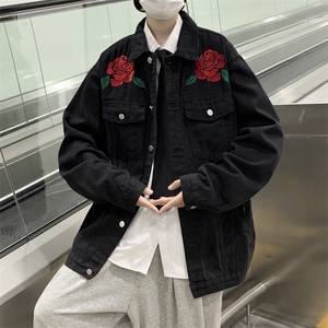 美式复古高街牛仔外套男女宽松ins原宿港风情侣装潮牌JK0259-P68图片