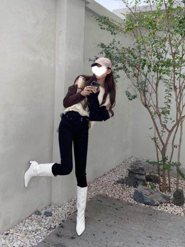 「现货」一体绒小脚裤。时尚又保暖。，女装，T7