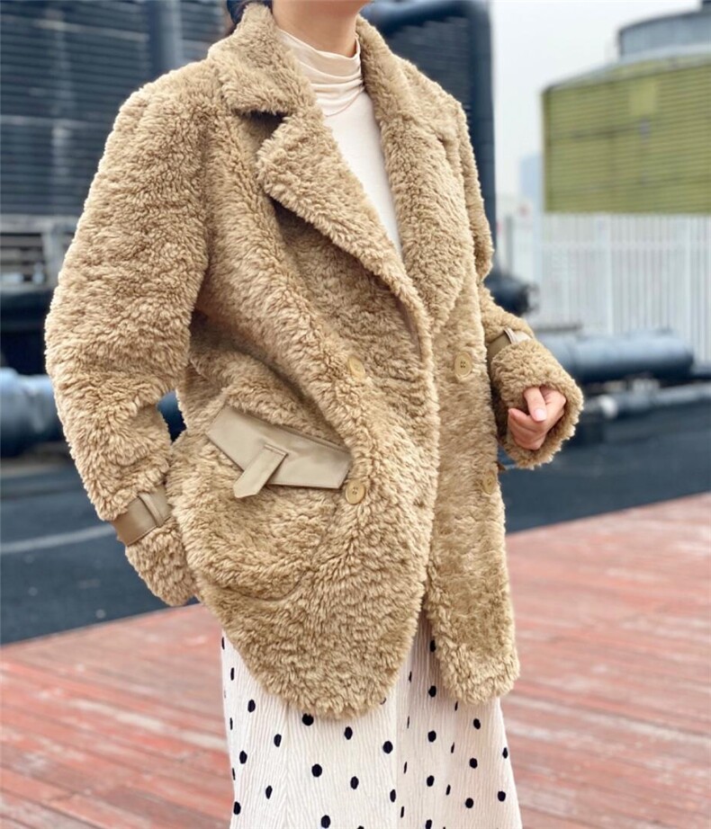 时尚款皮毛一体，女装，D壹