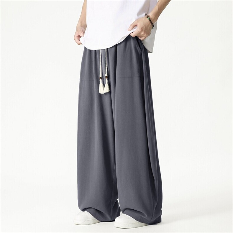 夏季新款大码日系休闲裤风棉麻亚麻直筒阔腿裤男女K283/P70，男装休闲裤，电商A221A