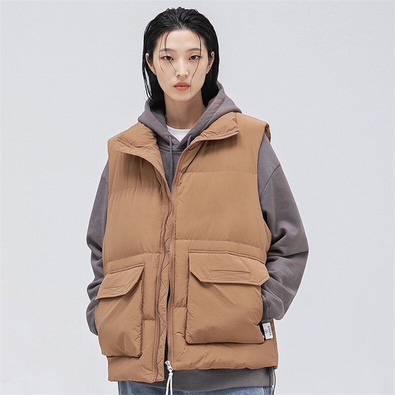 日系冬季新款坎肩短款羽绒服马甲棉服外套情侣款5203-P100,男装羽绒服,星座205-1