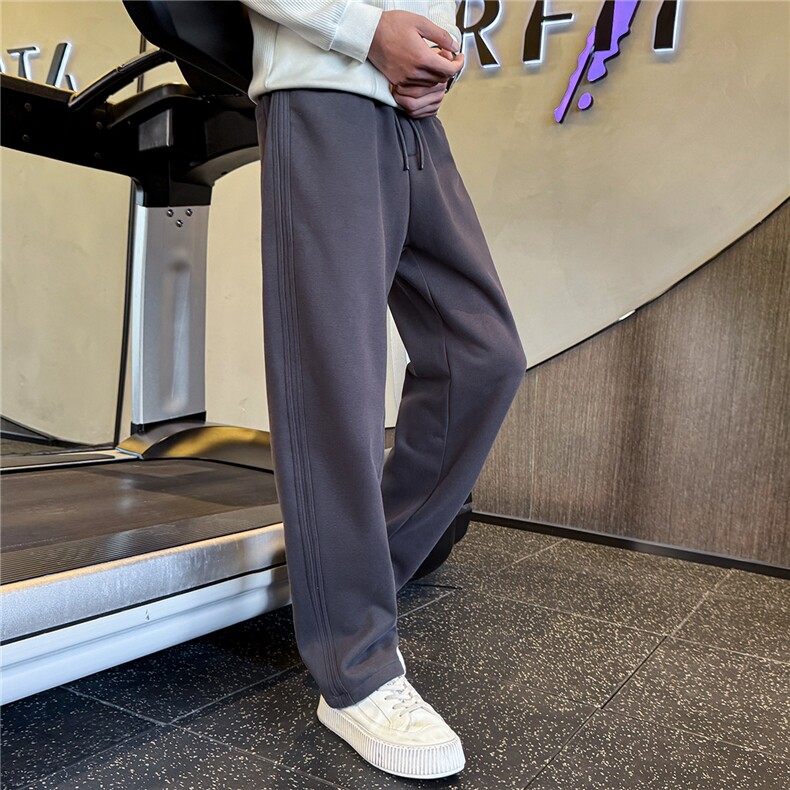 加绒加厚裤子男款冬季2025新款美式休闲弯刀裤A313-18232-P68,男装卫衣,电商A313