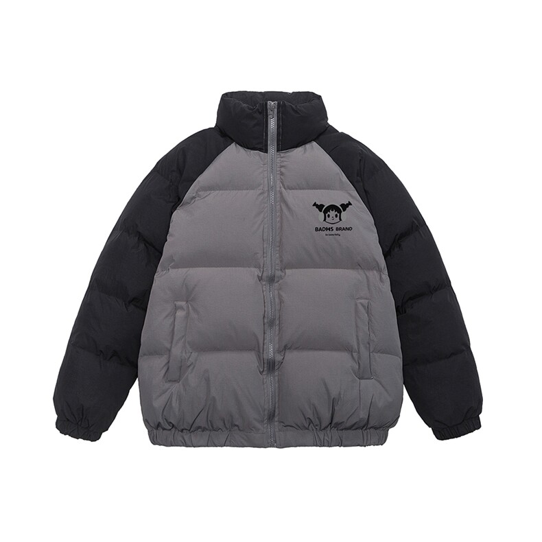 白底23冬季美式情侣时尚百搭立领加厚棉服外套MY66603P115控158,男装棉衣,电商A268-1