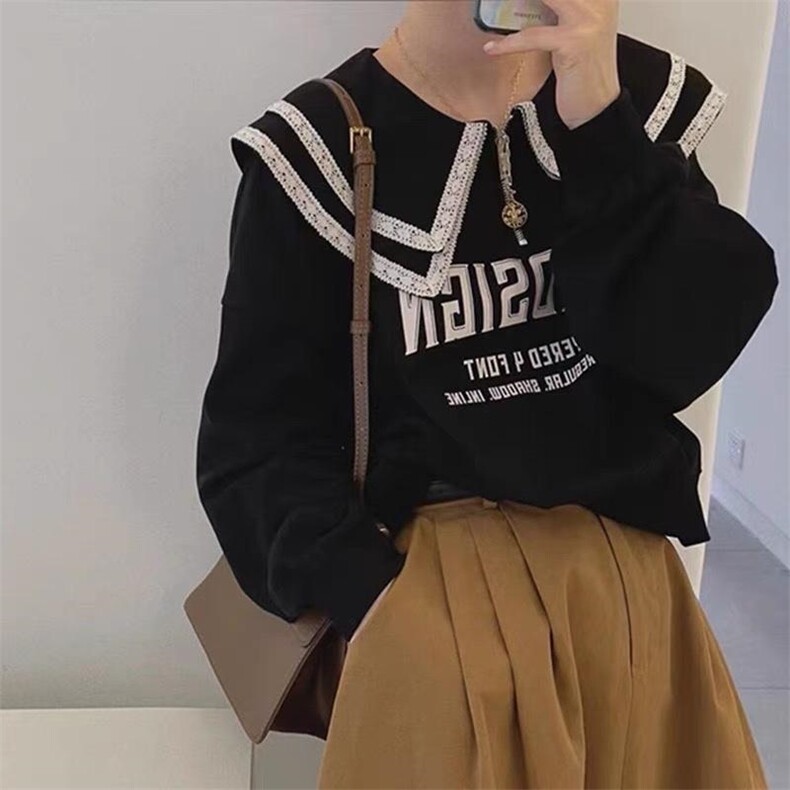 卫衣百搭款，女装卫衣/绒衫，茶玛