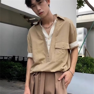 1506/QH25090/P44男装拉链polo衫户外舒柔特衬衫式保罗衫短袖t恤图片
