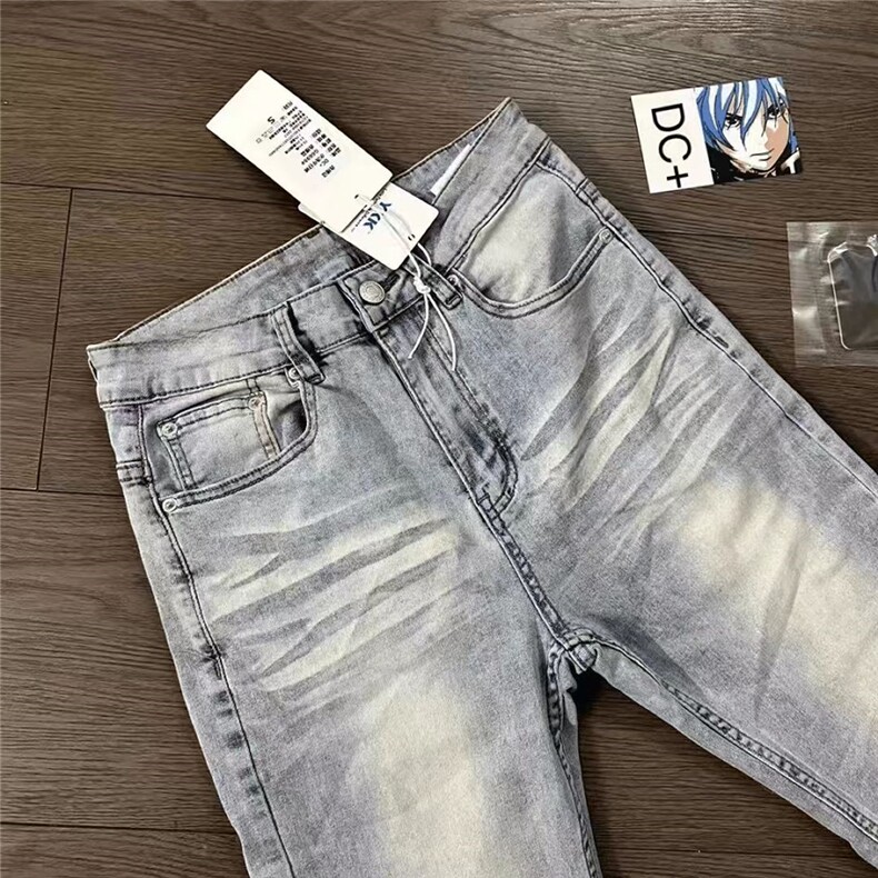 1506-1/KS431/P50新款帅气显瘦港风做旧微喇叭牛仔裤男士潮流,男装牛仔裤,星座1506-1