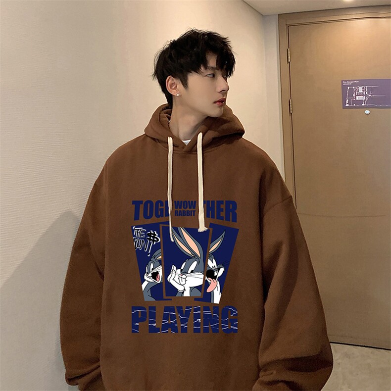 纯棉连帽卫衣男大码运动帽衫宽松薄WY2234-P35,男装卫衣,电商A040
