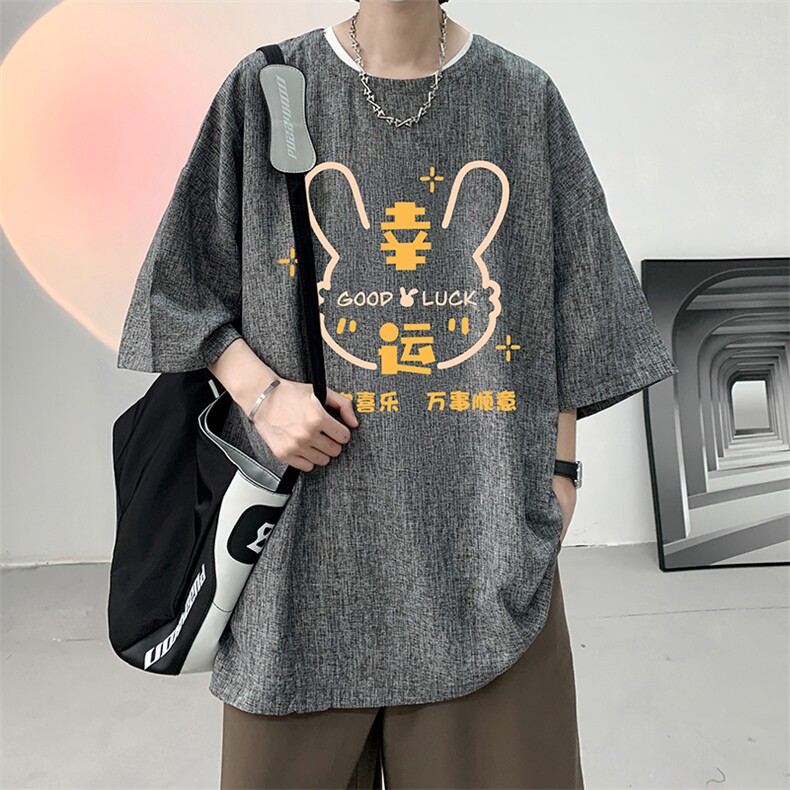 风复古亚麻短袖男棉麻t恤男半袖 ZT71297-P35图片