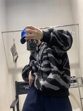 斑马纹卫衣，女装卫衣/绒衫，Queena PHoebe