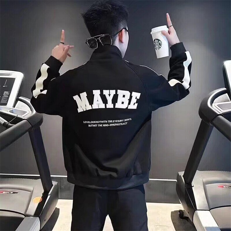 D61高级感刺绣棒球服外套男士时尚潮牌宽松上衣立领短款夹克,男装夹克,星座308A-1（原309B-1）