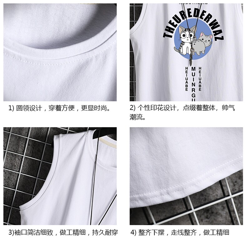 BX25160-P20港风运动汗背心男大码汗衫男无袖T恤男网格挂拍,男装T恤,电商A040A