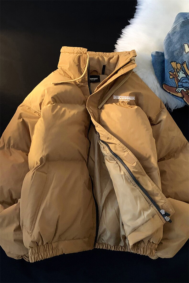 地毯美式潮流字母印花面包服白鸭绒羽绒服A247-YR214P195控258,男装羽绒服,电商A247