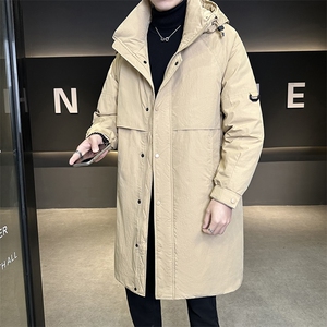 标90 羽绒服男中长款连帽2025新款冬季外套B240-YR8019-1-P365图片