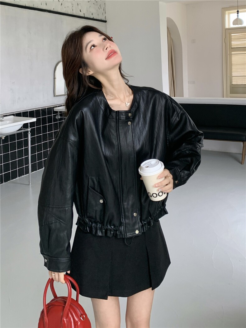 大货已出春季新款PU皮衣外套2199-P175-K245,女装皮衣,网红馆
