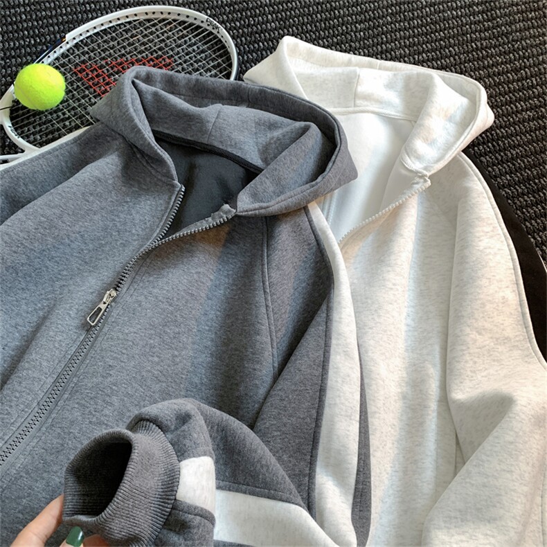 重磅拼色男女连帽卫衣特P60M-3XL,男装卫衣,电商B325