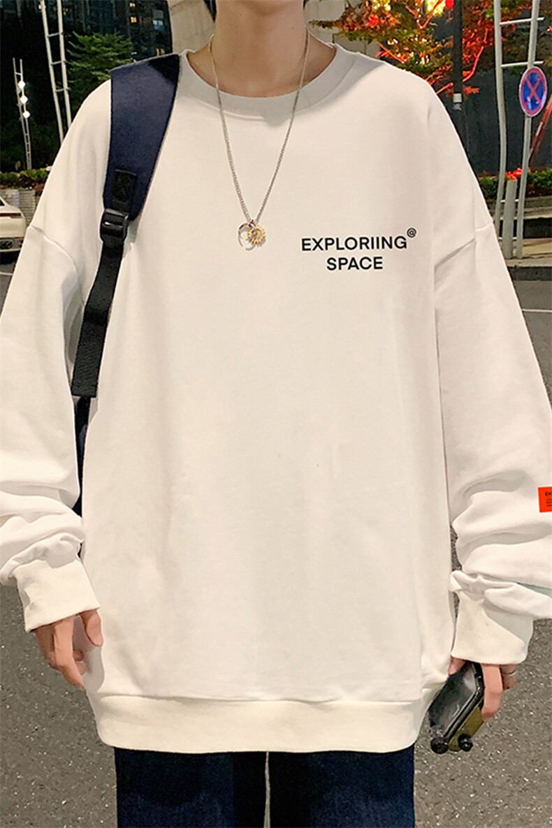 S6244-P28NASA秋季圆领卫衣男大码韩版宽松长袖外套,男装卫衣,电商A040